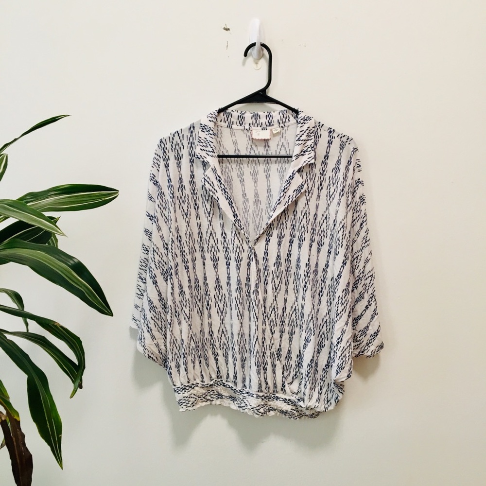 Anthropologie wrap slub top